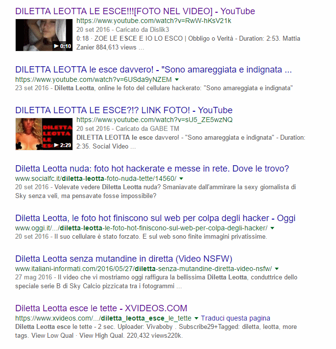 Diletta Leotta esce le tette su Google FOTO SCHOCK
